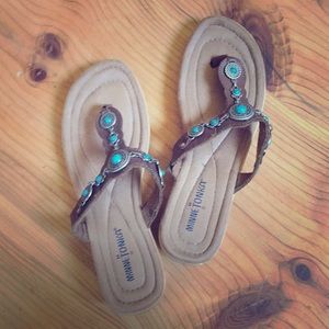 Minnetonka | southwestern leather sandals sz 8
